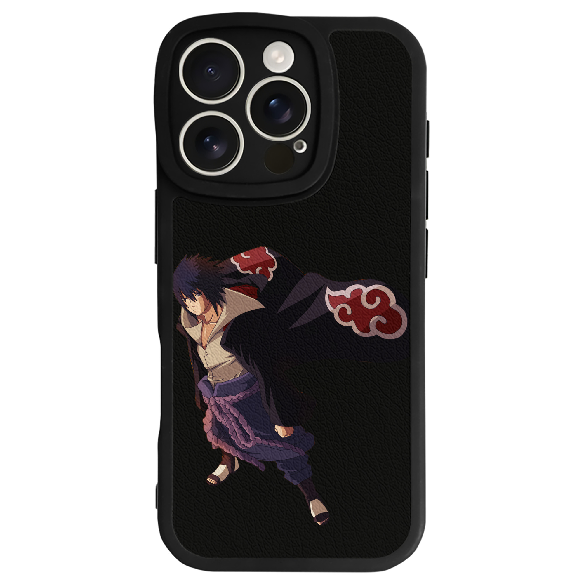 （画像用） NARUTO -ナルト- うちは サスケ Uchiha Sasuke 【iPhone 16シリーズ対応】シリコンスマホケース（レザー調） 材質：シリコン